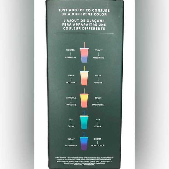 New in box Starbucks Reusable Color Changing Cold Cups (5 Pieces) - Picture 5 of 10